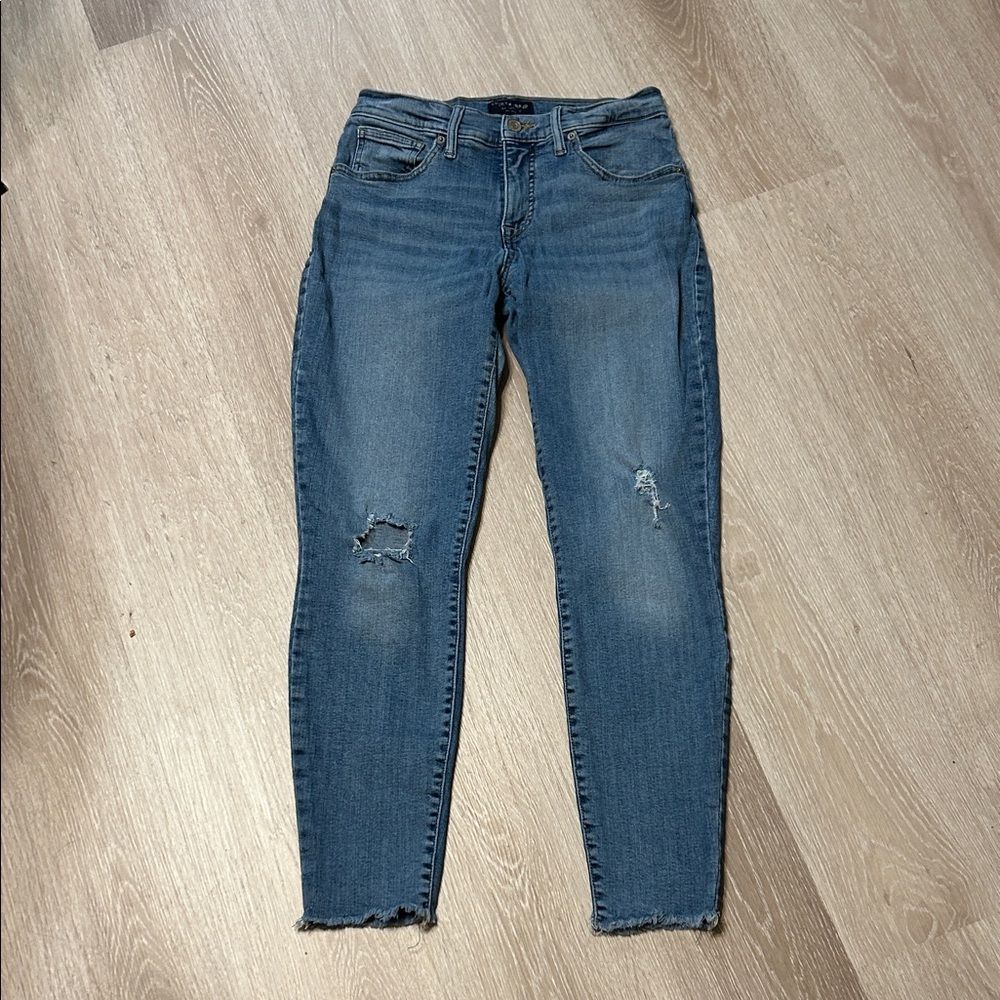 Lucky Brand Mid Rise Super Skinny Faded Denim Jeans